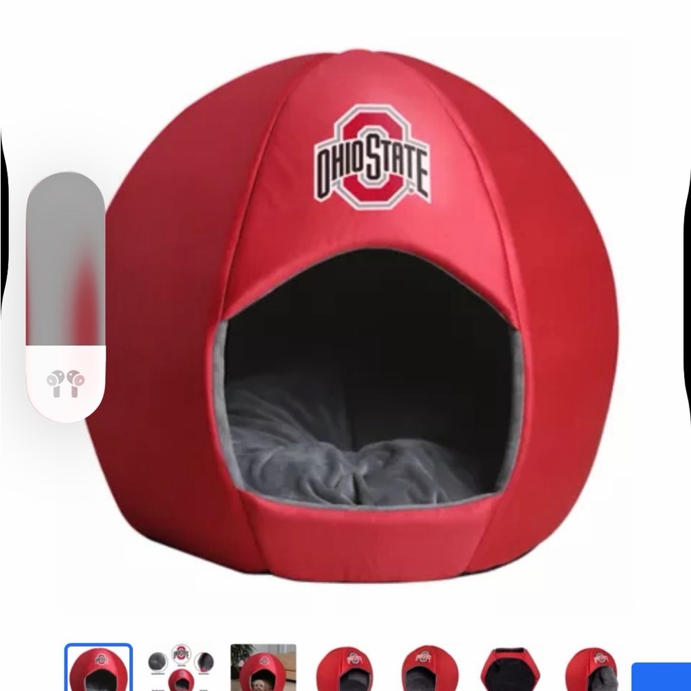 Ohio State University Theme Pet Dome Bed - Picture 2 of 10